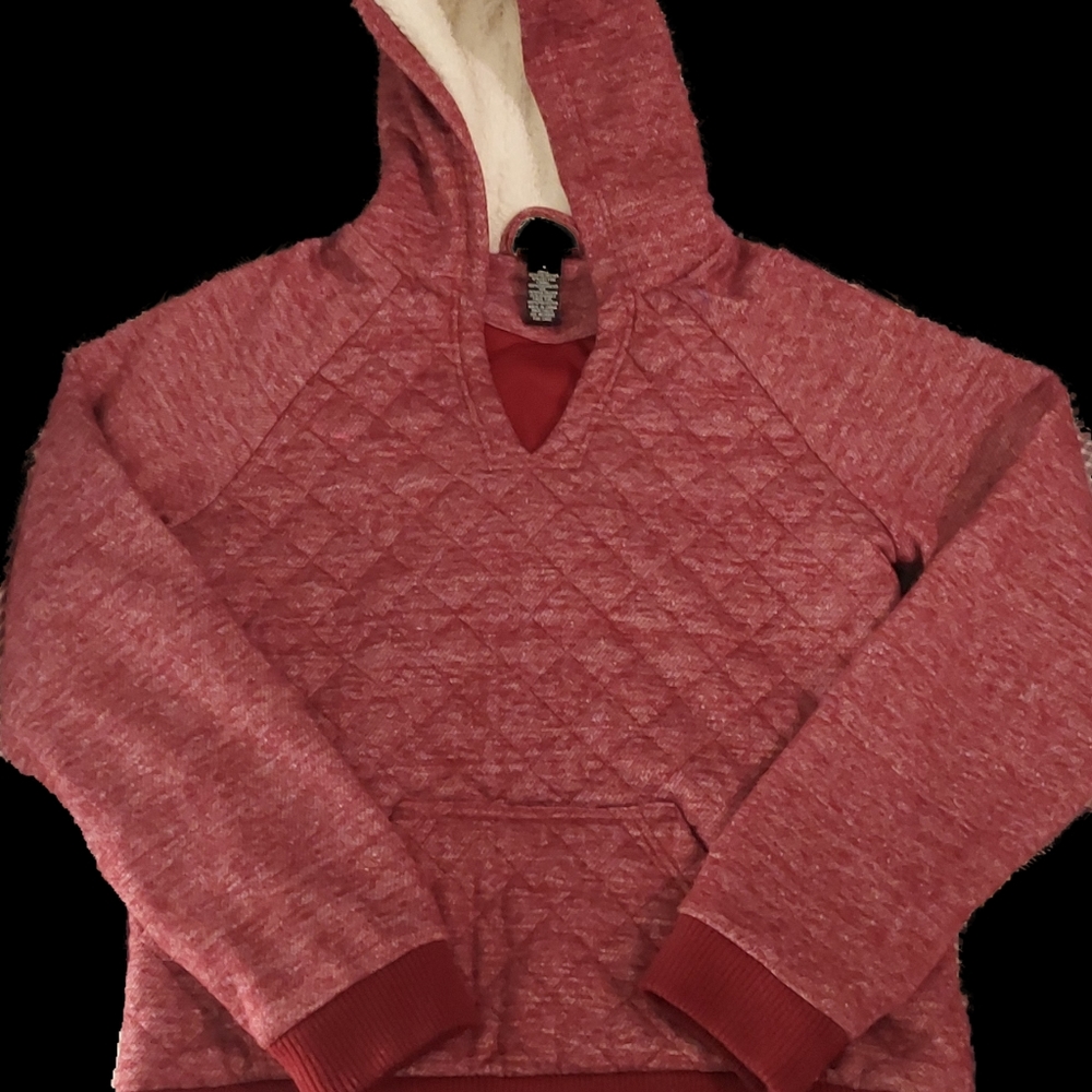 Woman's Sherpa hooded quilted hoodie(small)
